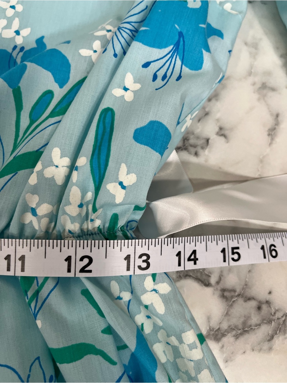 Vintage Lilly Pulitzer 80’s cotton midi dress light blue floral basket weave hem - Picture 10 of 16